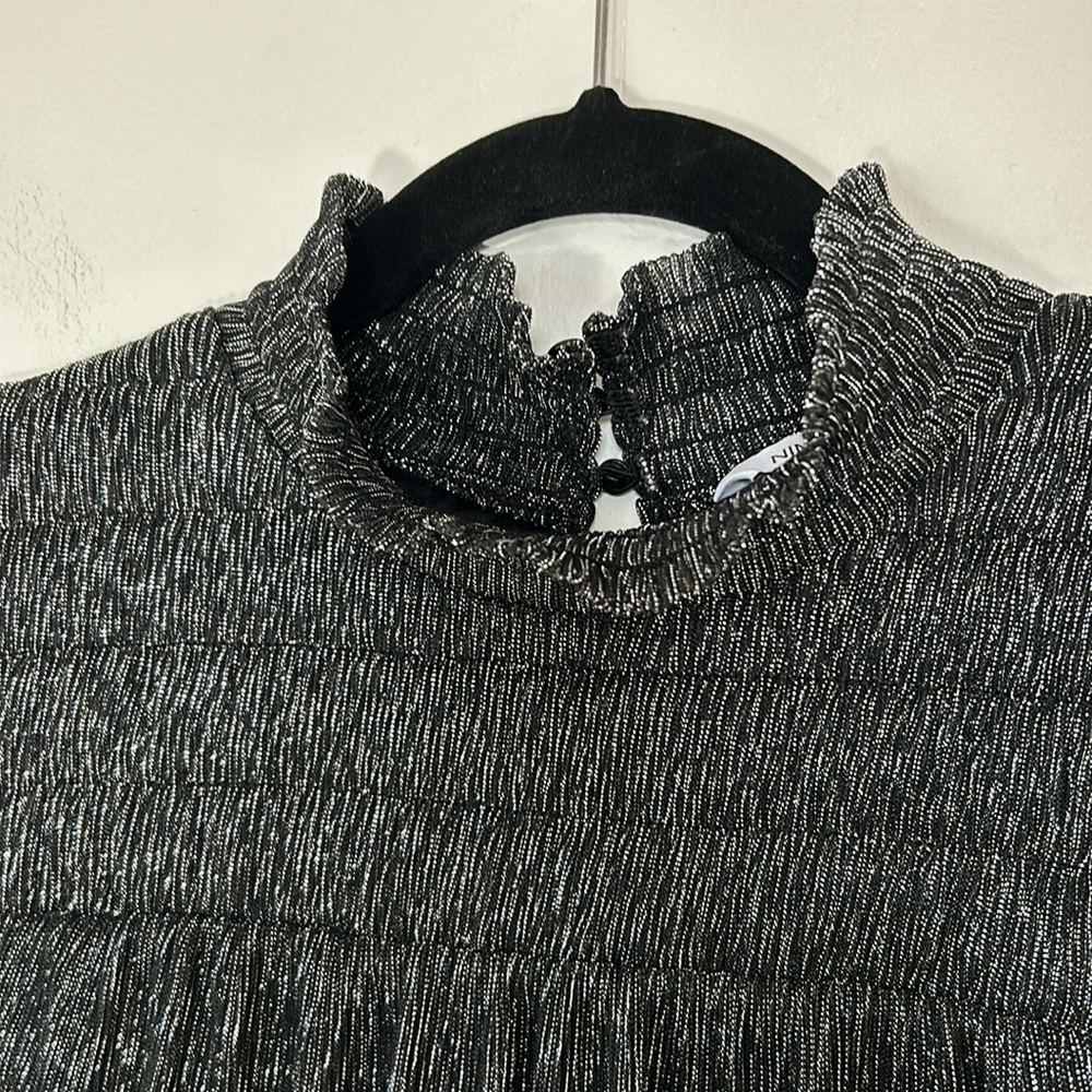 Nine West Silver Metallic Threading Sleeveless Wo… - image 2